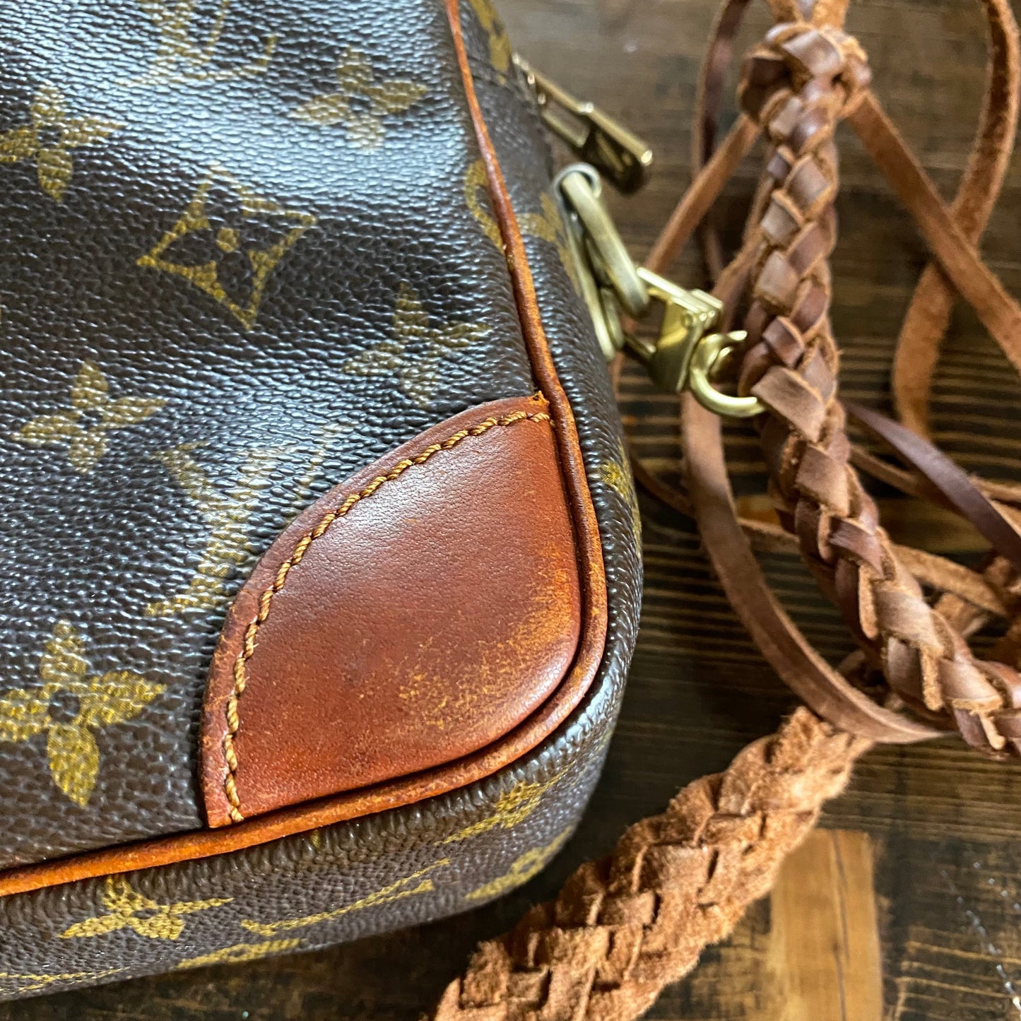 The Sparrow Crossbody Bag in Tan Monogram