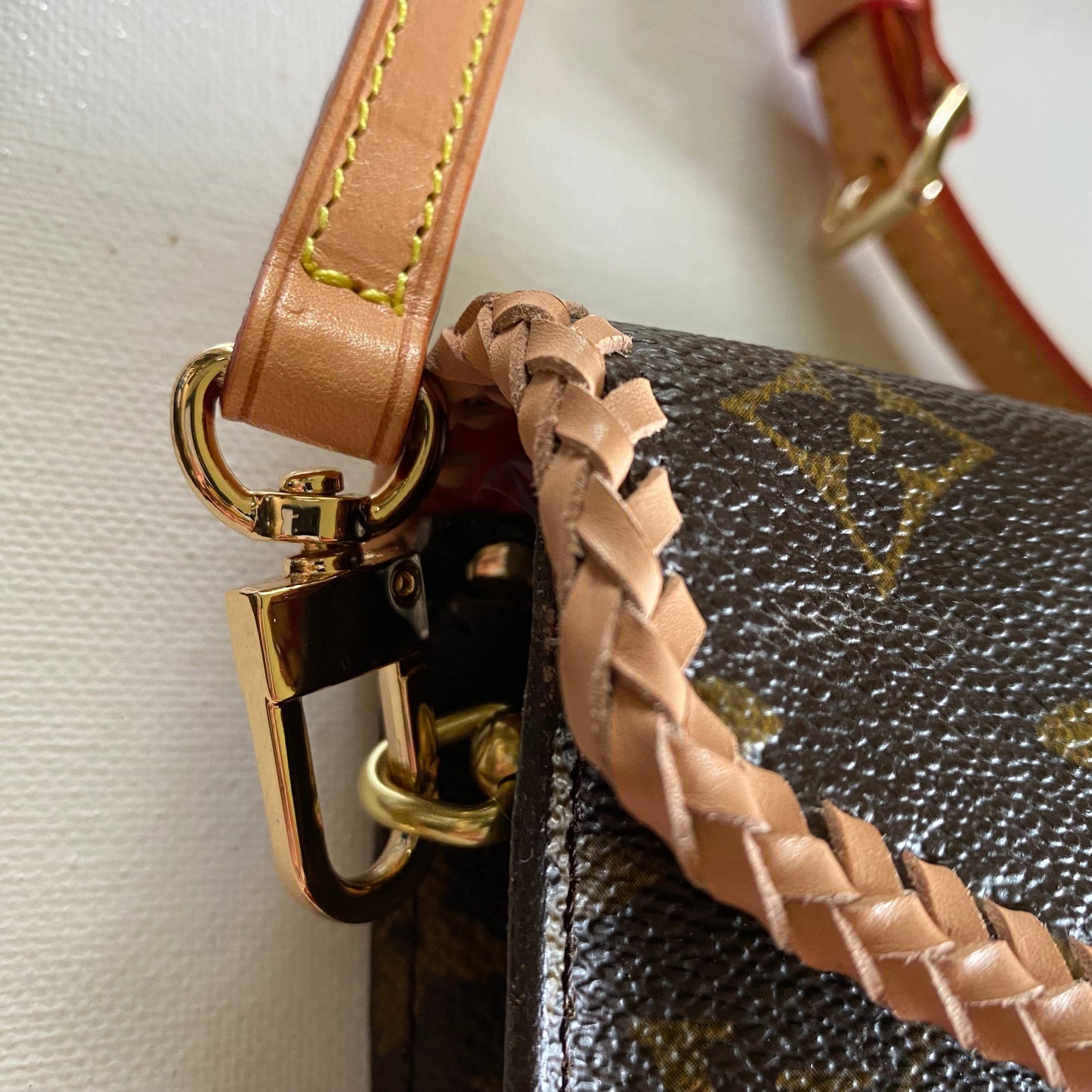 The Junco -Orvis bags Monogram in Vachetta Crossbody Bag
