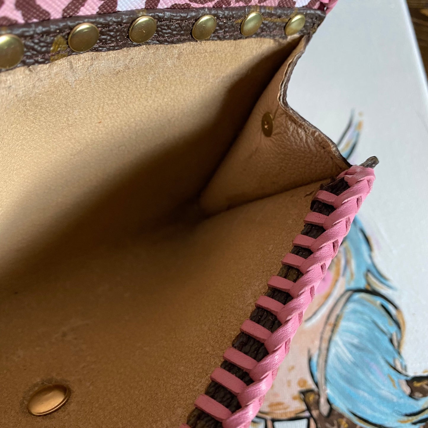 The Junco -Orvis bags Monogram in Pink Crossbody Bag