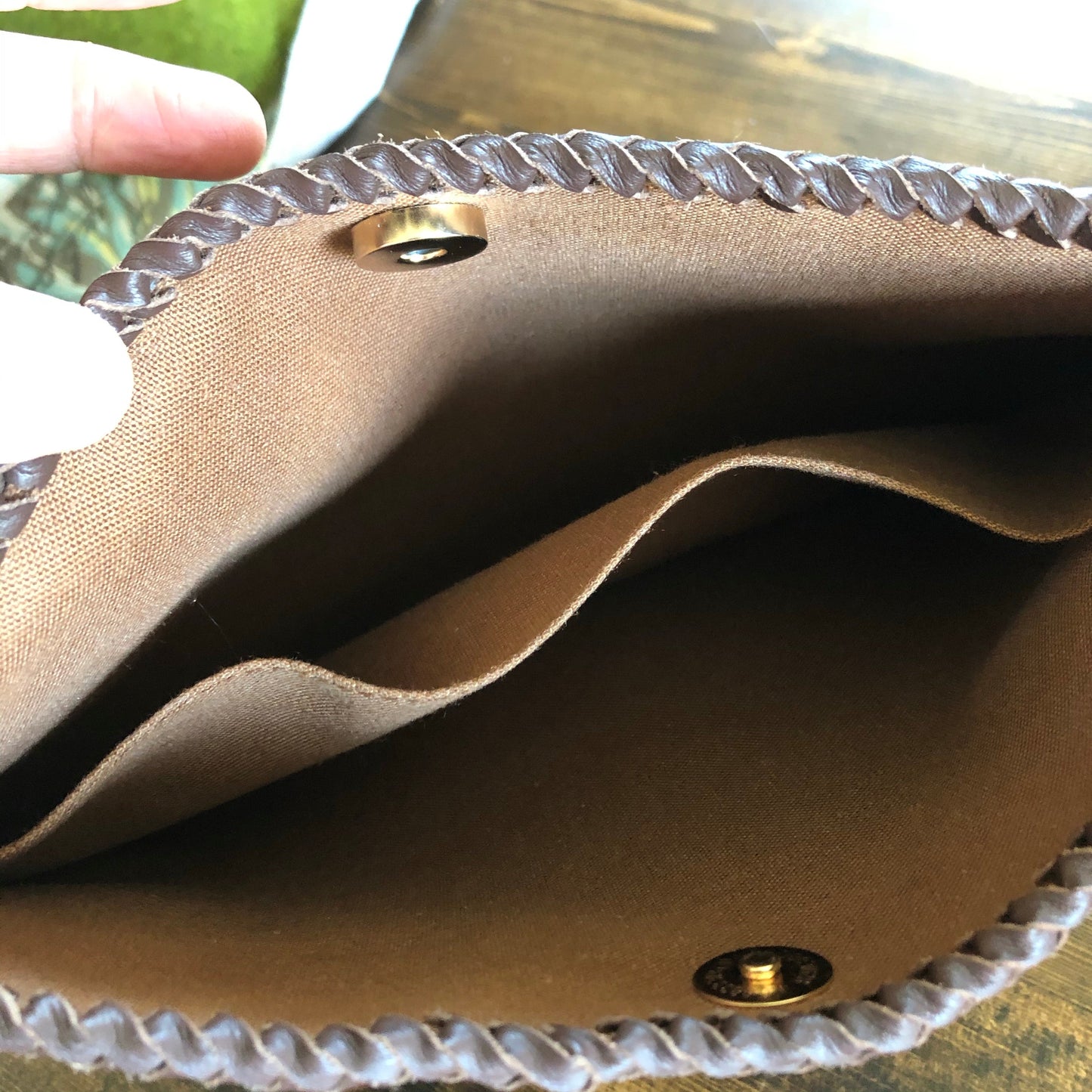 The Peacock -Orvis bags Monogram Hobo Crossbody - Brass Hardware