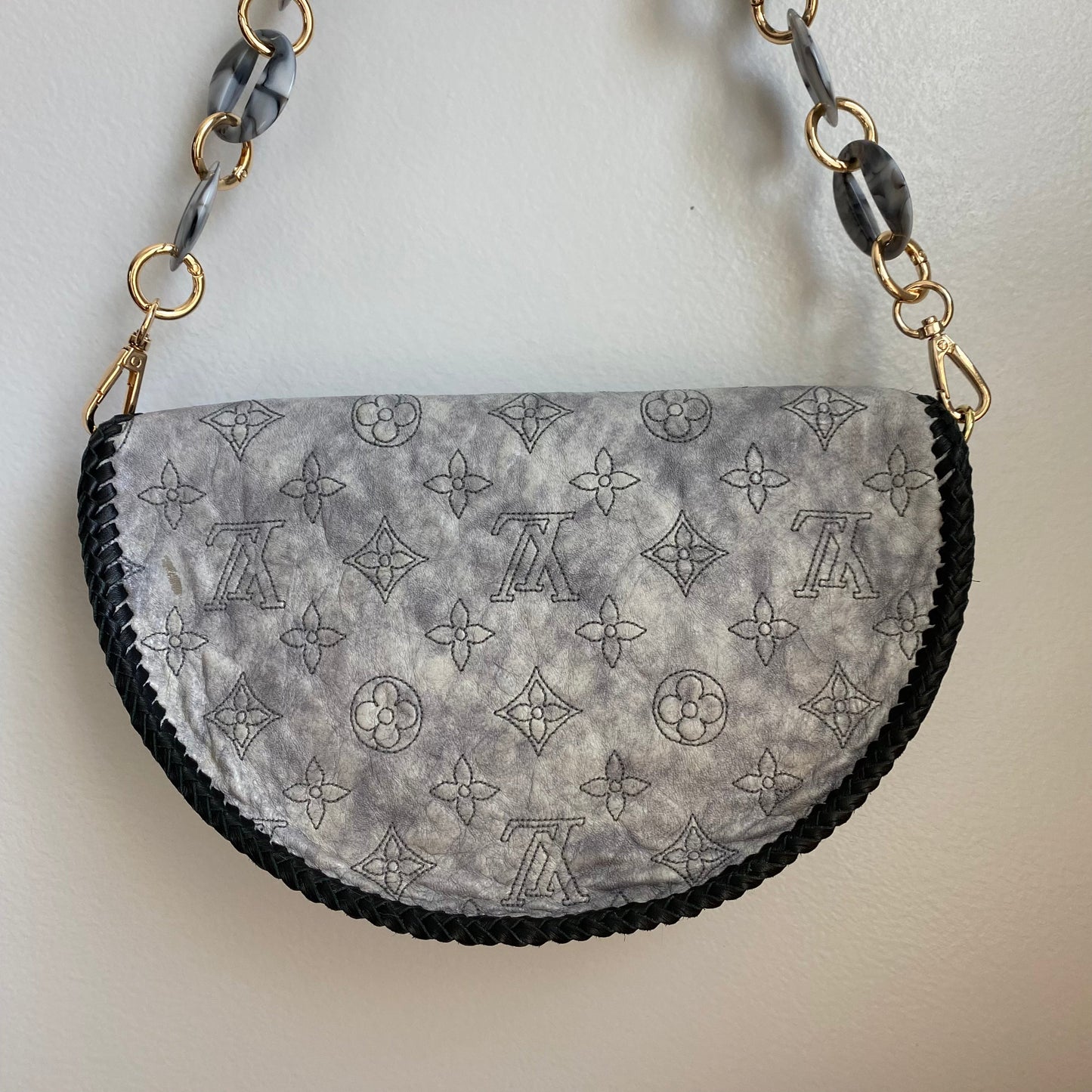 The Dove -Orvis bags Embroidered Monogram Lambskin Crossbody/Shoulder Bag