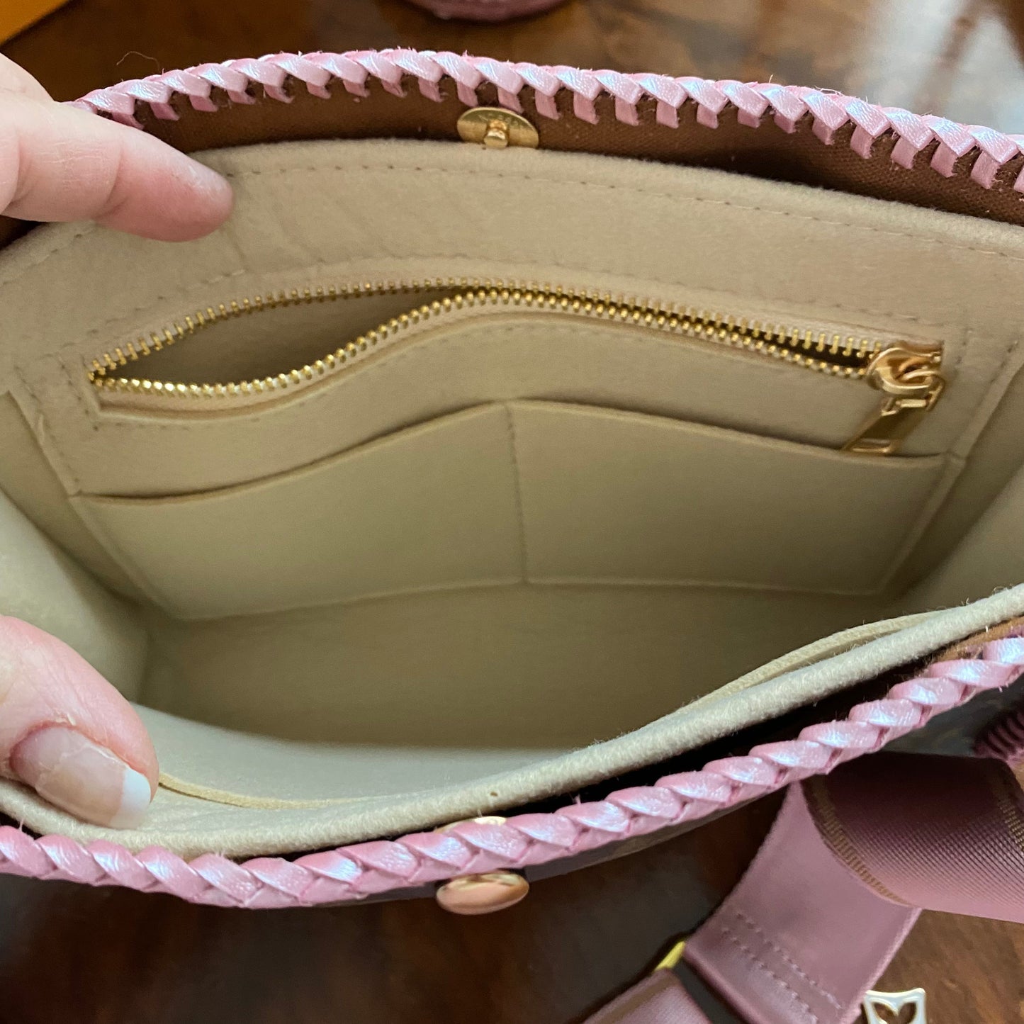 The Swan Crossbody -Orvis bags Monogram in Blush Pink