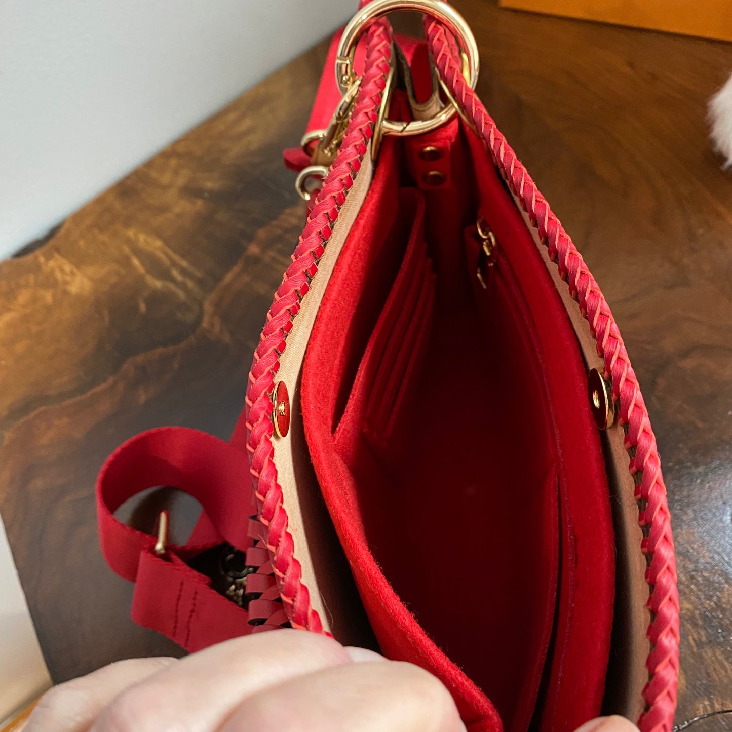 The Swan Crossbody -Orvis bags Monogram in Red