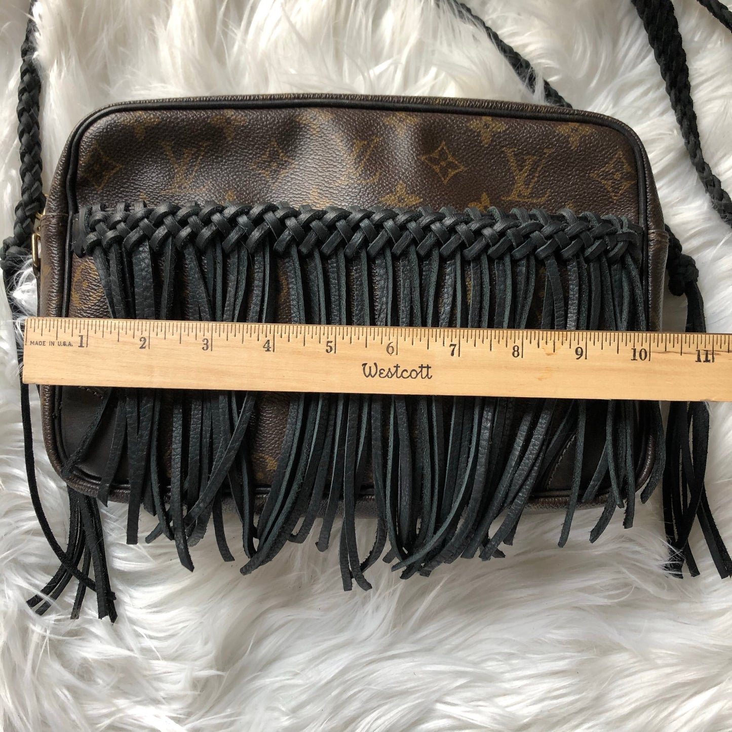 The Sparrow Crossbody Bag in Black Monogram