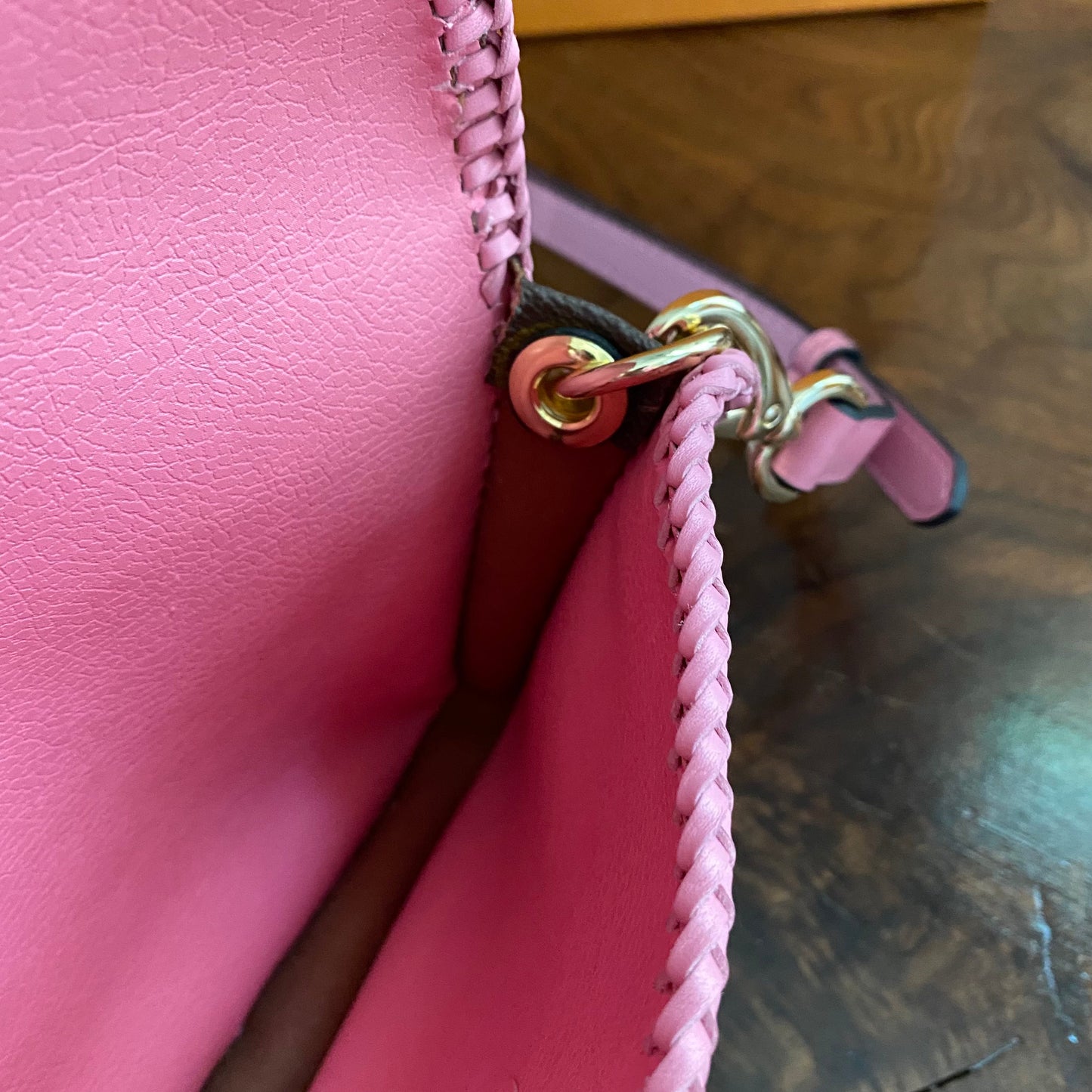 The Falcon with Sides - Monogram Crossbody in Pink
