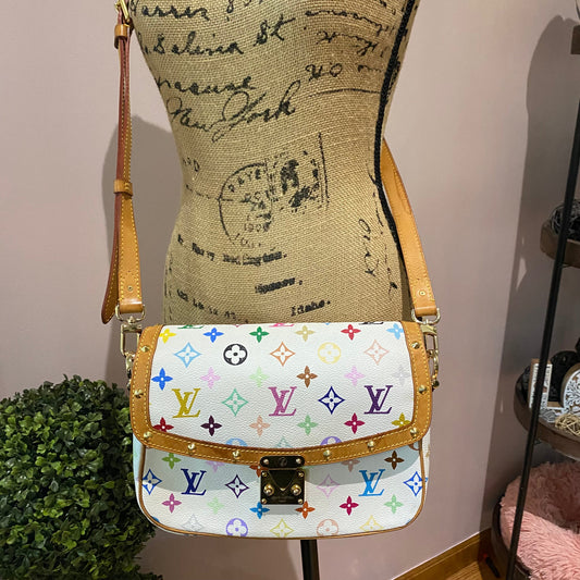 The Egret Crossbody/Shoulder Bag -Orvis bags Monogram in White Multicolor