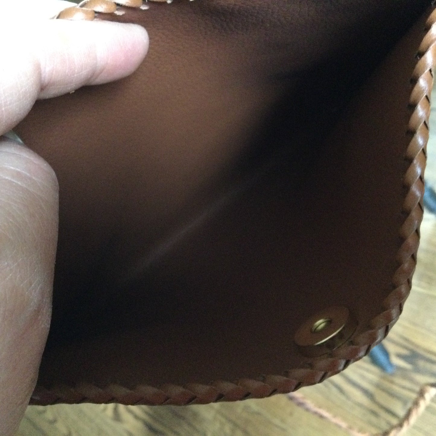 The Nuthatch -Orvis bags Monogram in Caramel Crossbody
