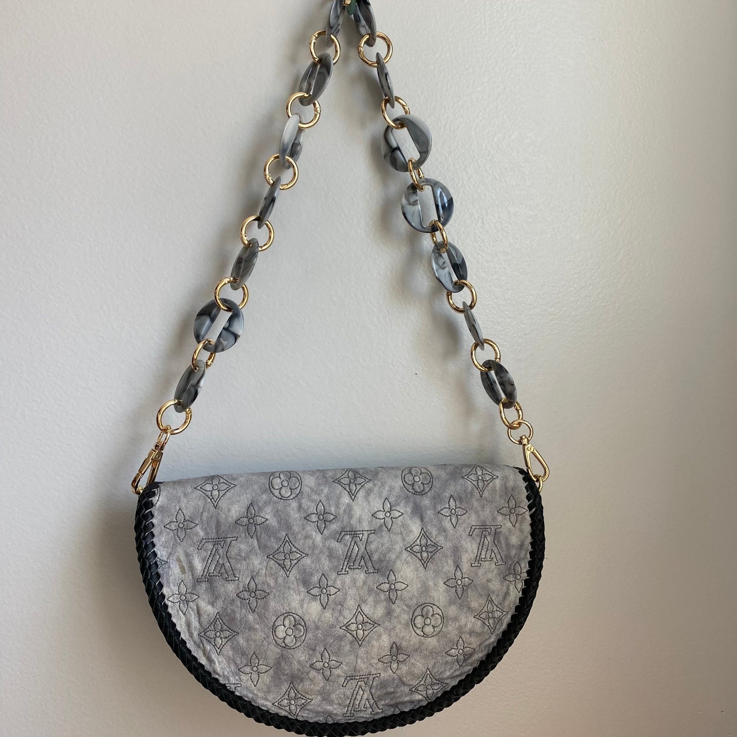 The Dove -Orvis bags Embroidered Monogram Lambskin Crossbody/Shoulder Bag