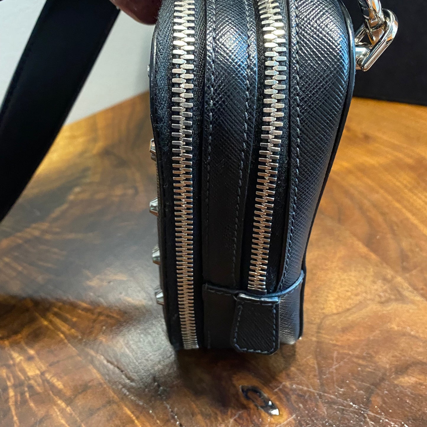 The Swan -Orvis bags Prada Organizer with Studs Crossbody/Wristlet