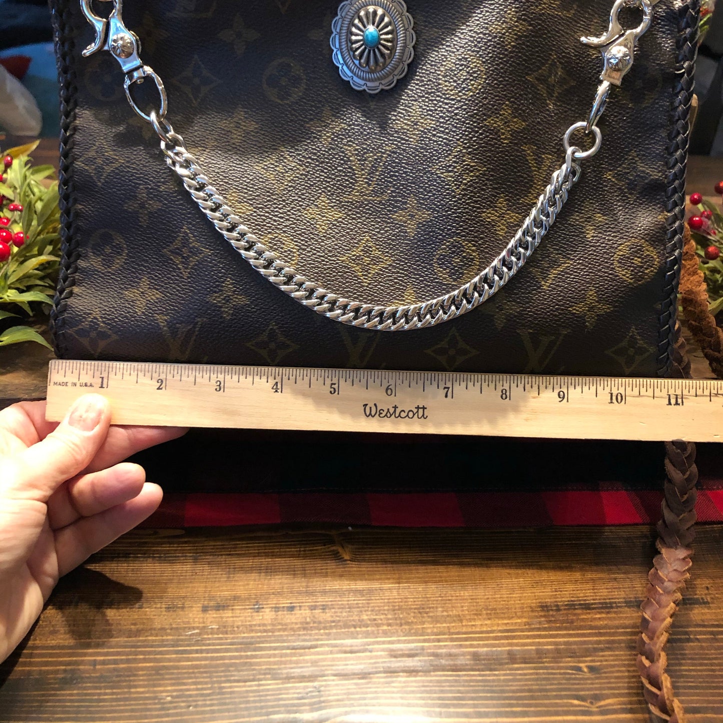 The Swan -Orvis bags Monogram Turquoise Crossbody