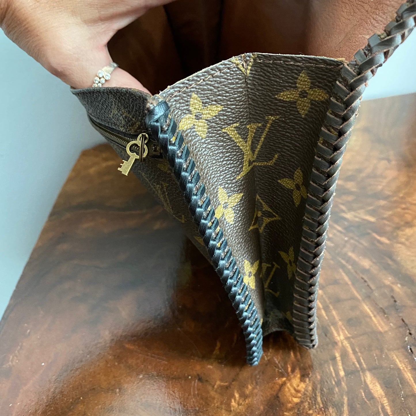 The Robin - Black/Brown Monogram Crossbody/Clutch