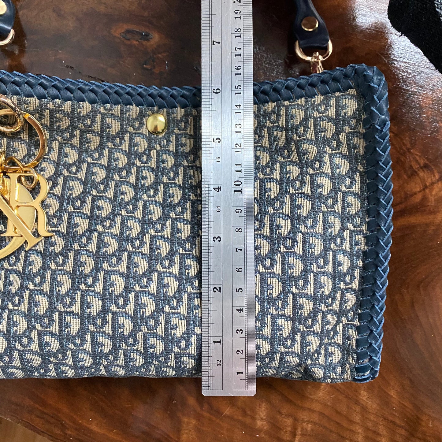 The Swan Crossbody/Tote -Orvis bags Dior Trotter Canvas in Navy (TWO straps!)