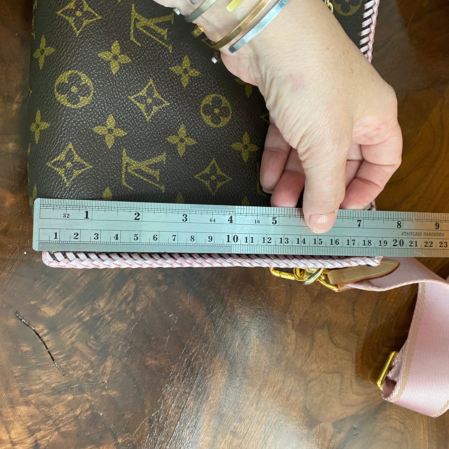 The Swan Crossbody Bag -Orvis bags Monogram in Blush Pink