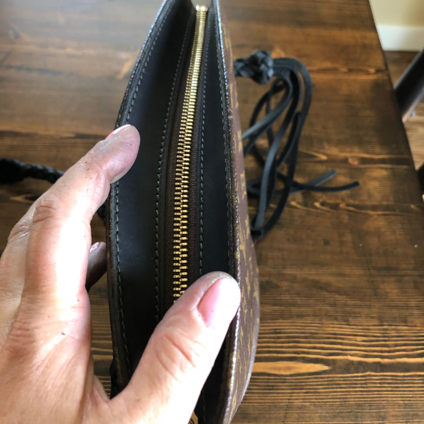 The Finch -Orvis bags Monogram Black Crossbody with Two Straps!
