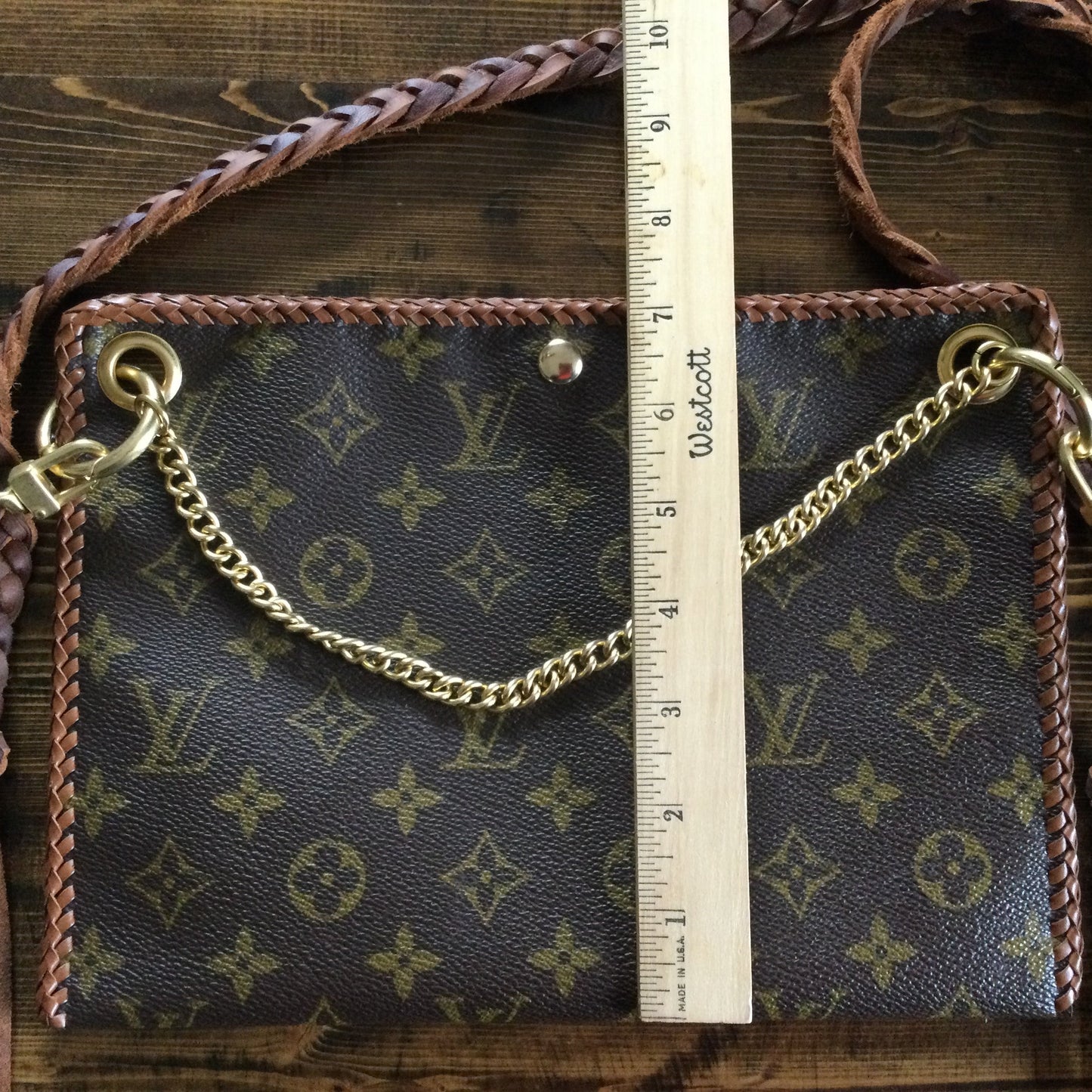 The Nuthatch -Orvis bags Monogram in Caramel Crossbody