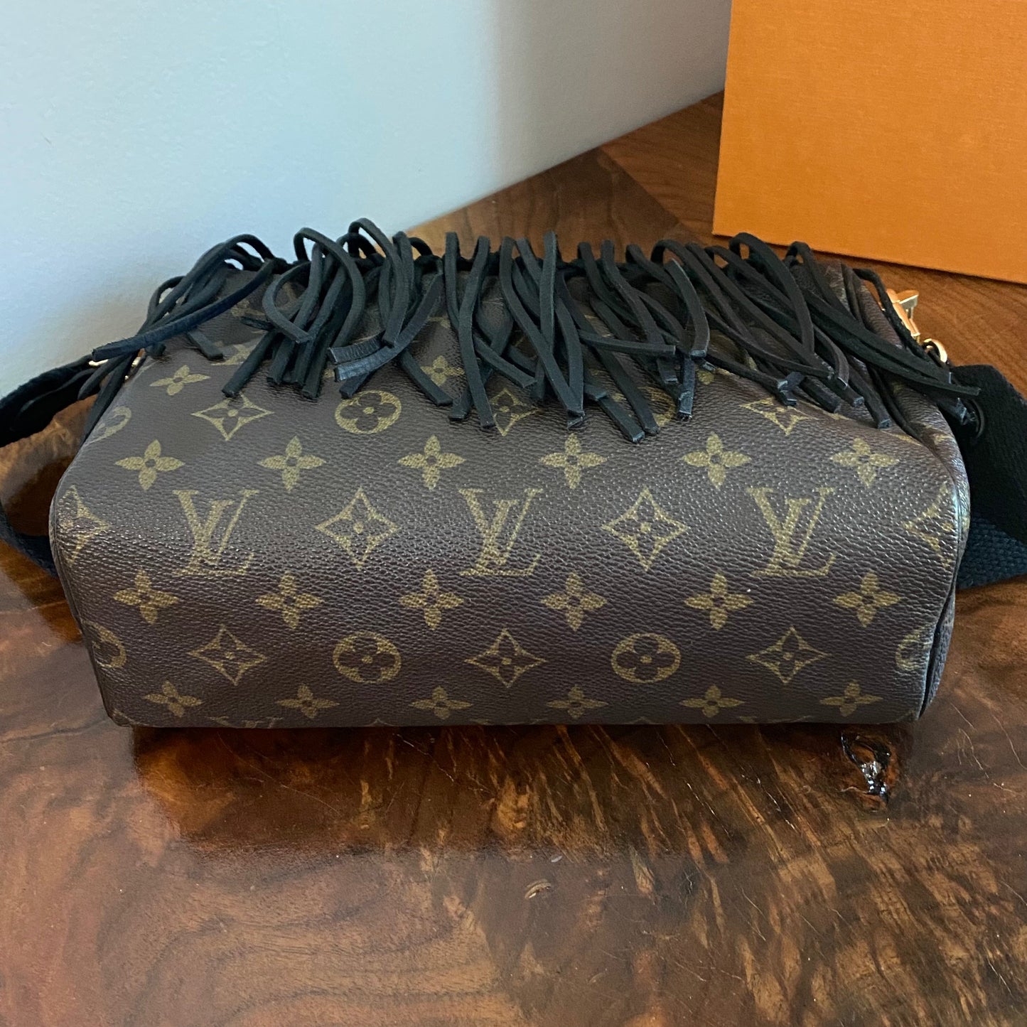 The Partridge -Orvis bags Monogram in Black Fringe Crossbody Bag