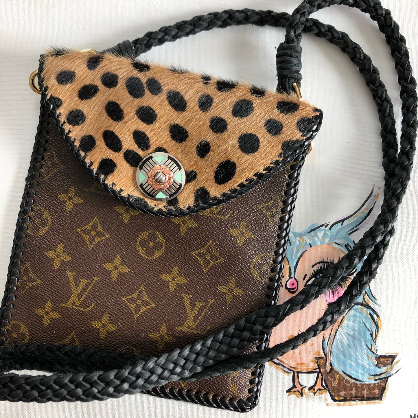 The Robin -Orvis bags Monogram Cheetah Crossbody