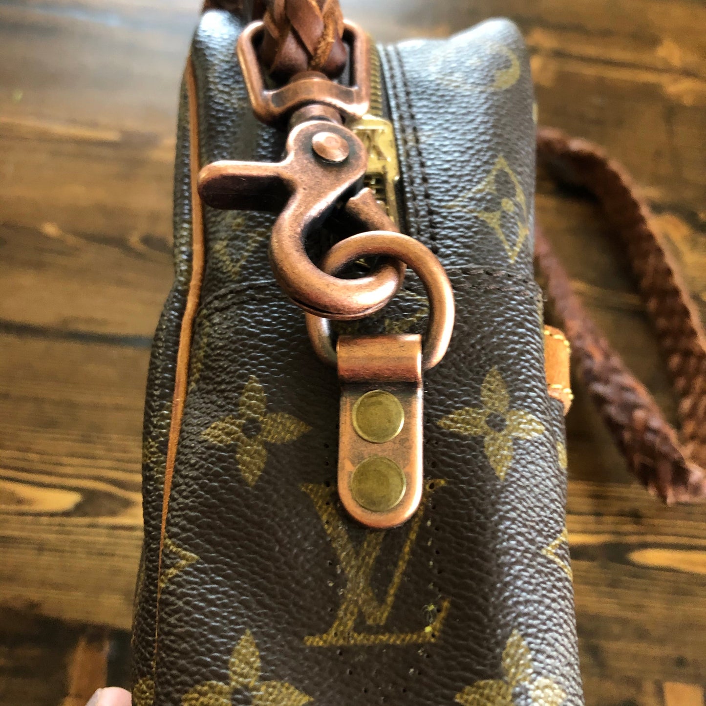 The Macaw - Monogram Crossbody Bag with Antique Copper