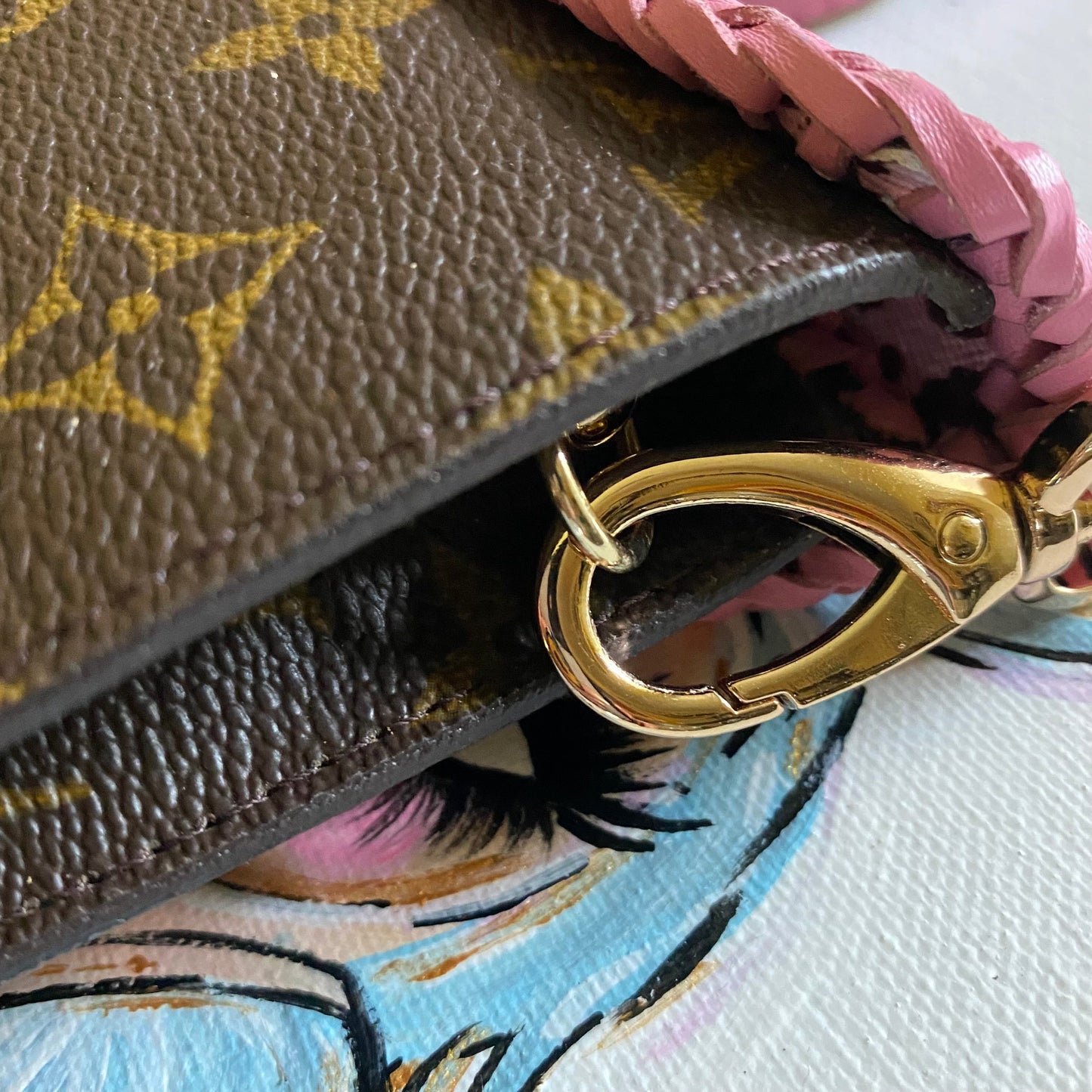 The Junco -Orvis bags Monogram in Pink Crossbody Bag
