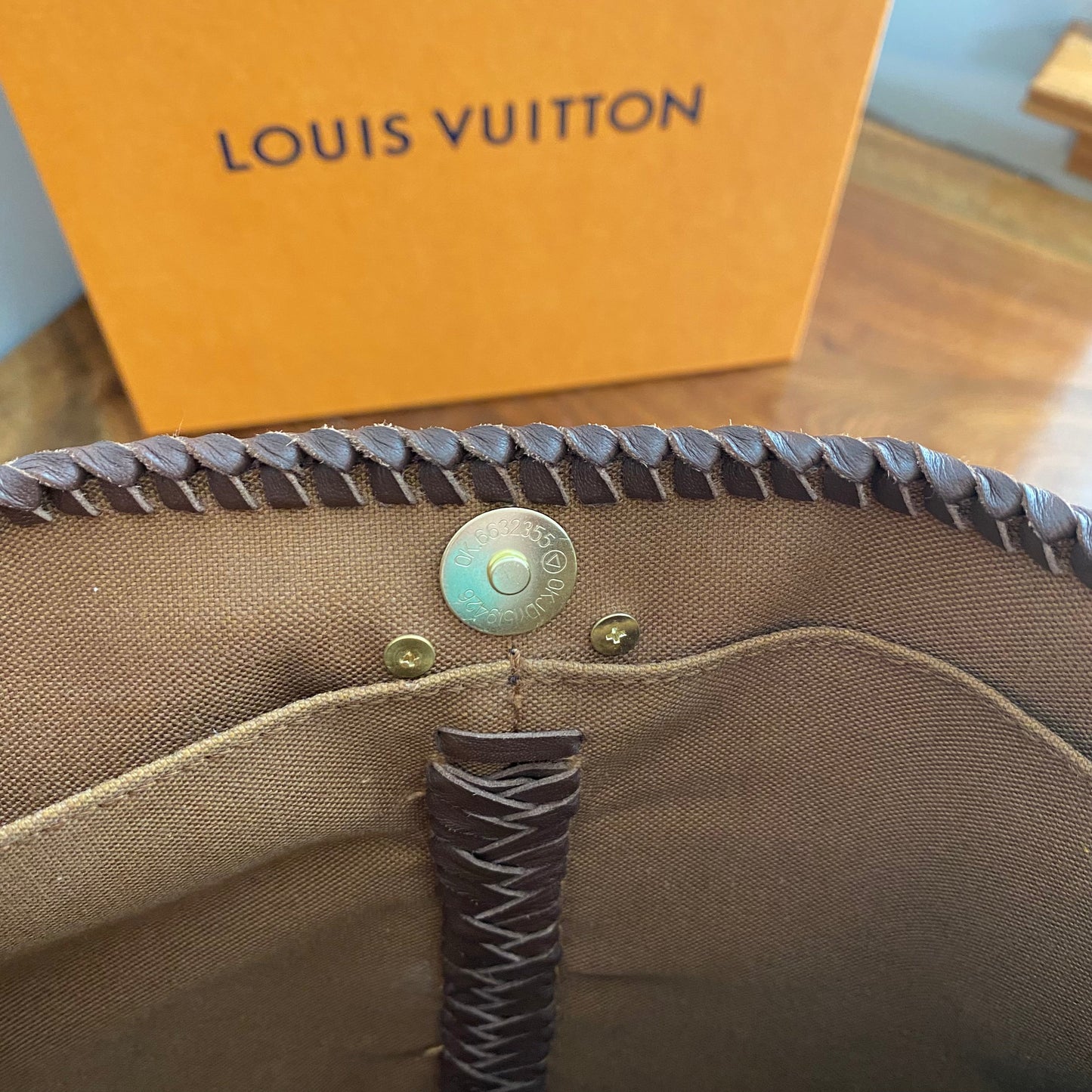 The Peacock -Orvis bags Monogram Hobo Crossbody in Brown - Gold Hardware