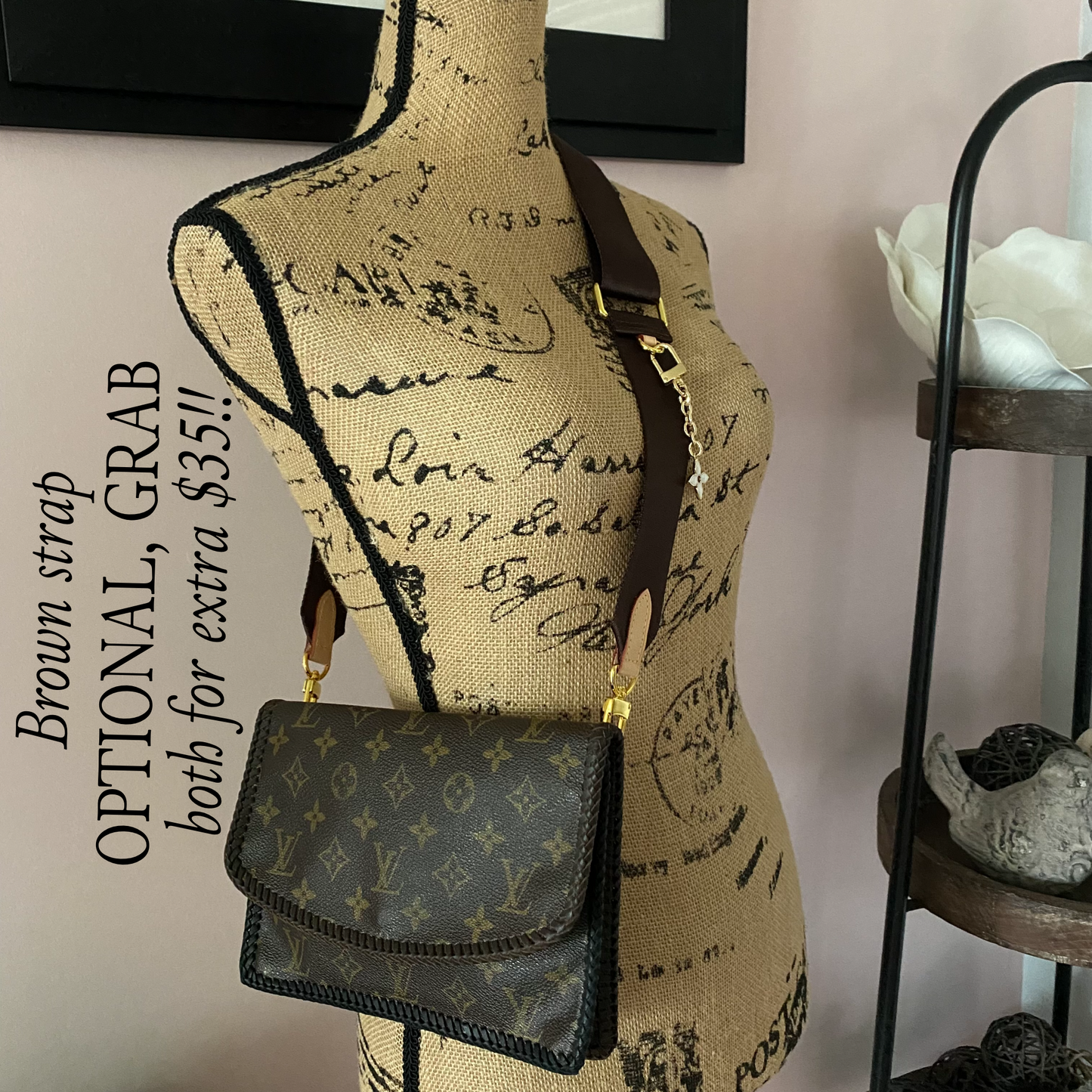 The Robin - Black/Brown Monogram Crossbody/Clutch