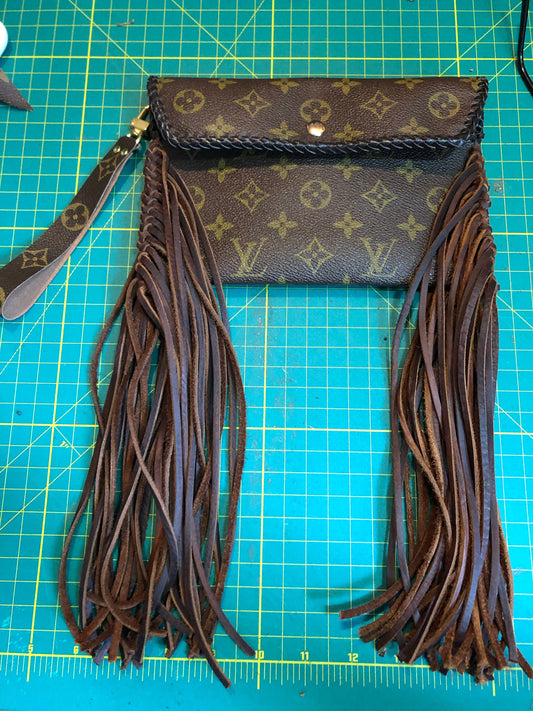 Final payment for Special Order Wren - Full Monogram FringedOrvis bags Wristlet/Crossbody/Clutch