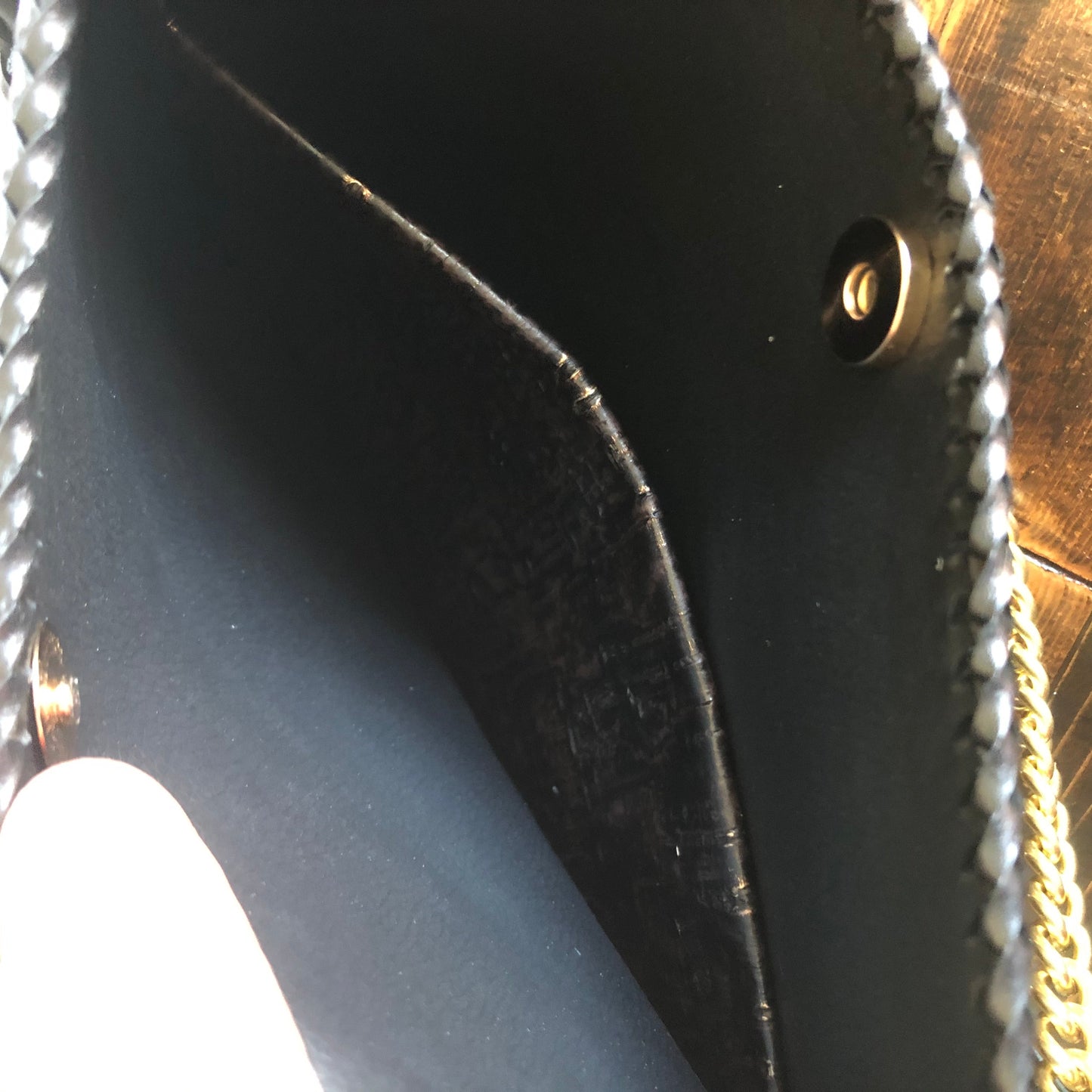 The Peacock -Orvis bags Monogram Hobo Crossbody in Black - Gold Hardware