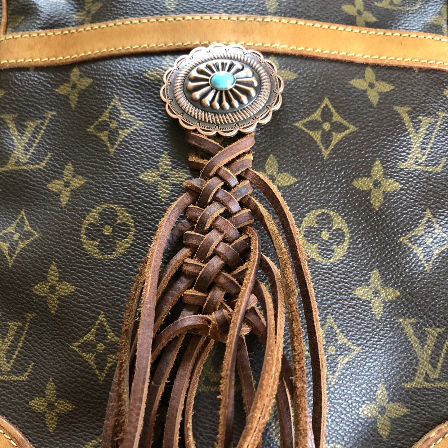 The Macaw - Monogram Crossbody Bag with Antique Copper
