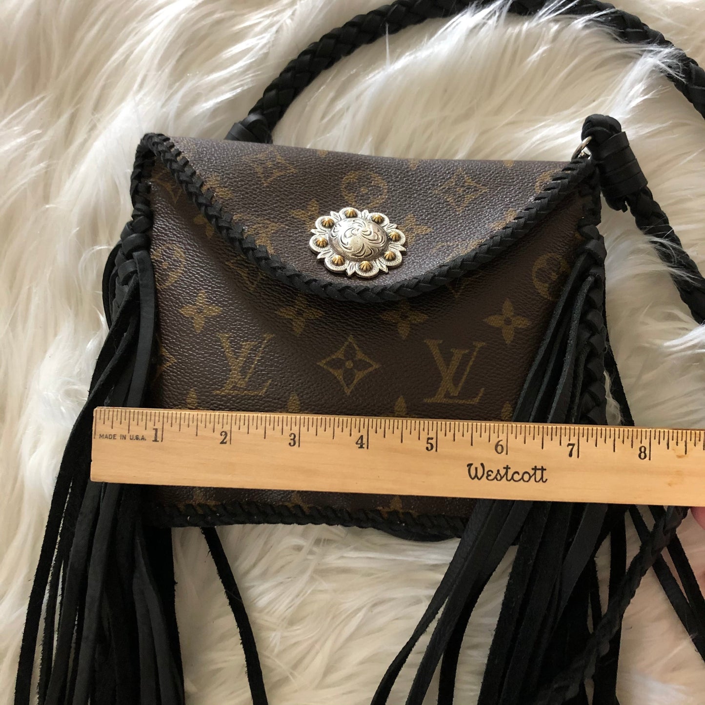 The Falcon - Monogram Black FringeOrvis bags Mini Tote/Crossbody