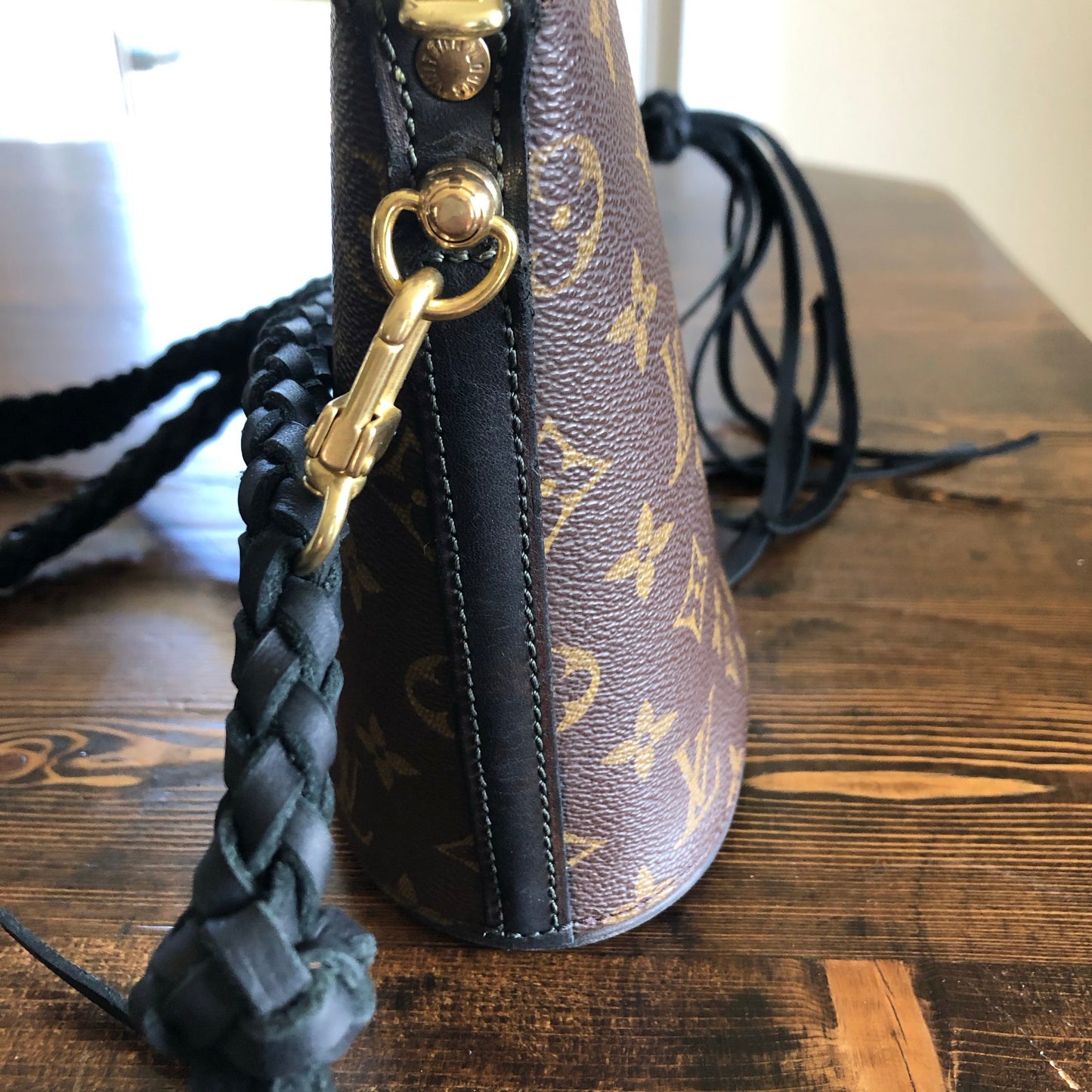The Finch -Orvis bags Monogram Black Crossbody with Two Straps!