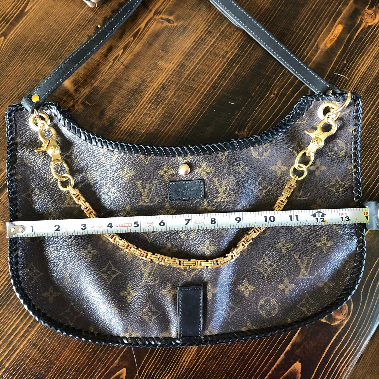 The Peacock -Orvis bags Monogram Black Hobo Crossbody