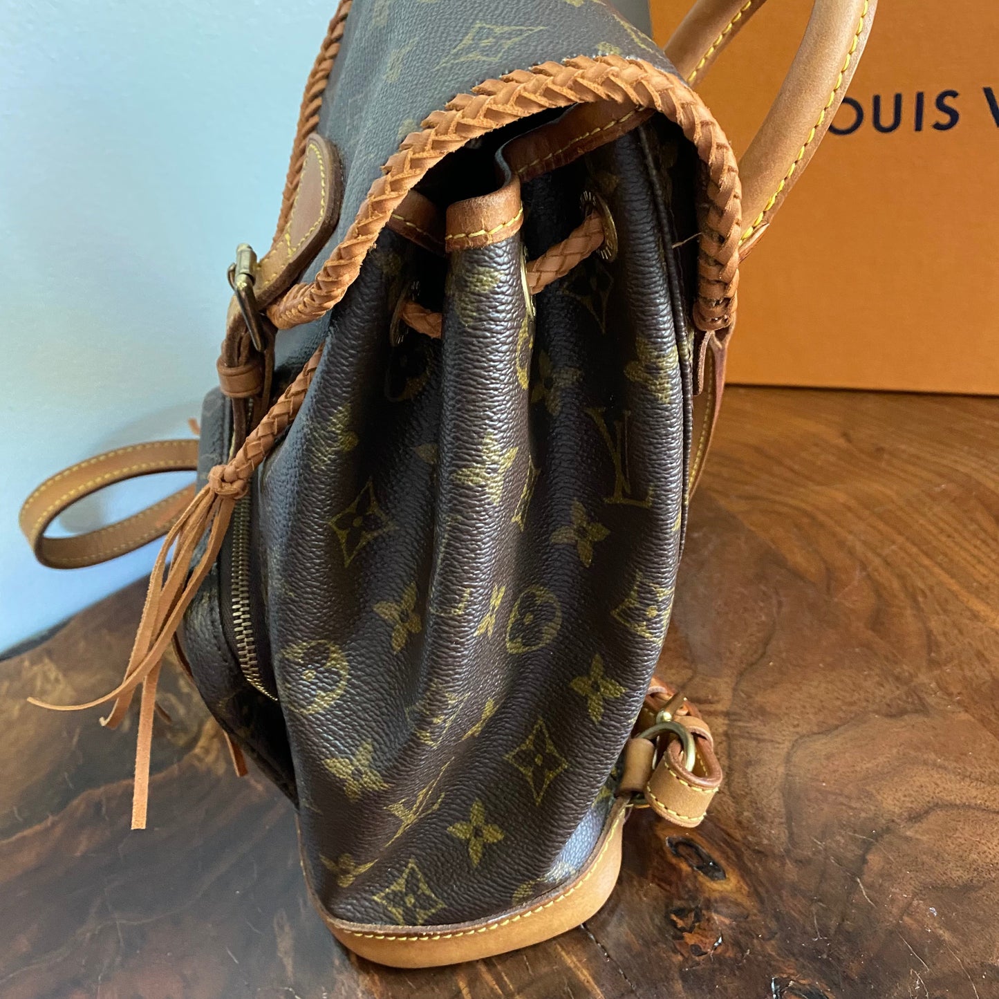 The Loon -Orvis bags Monogram Mini Backpack in Vachetta