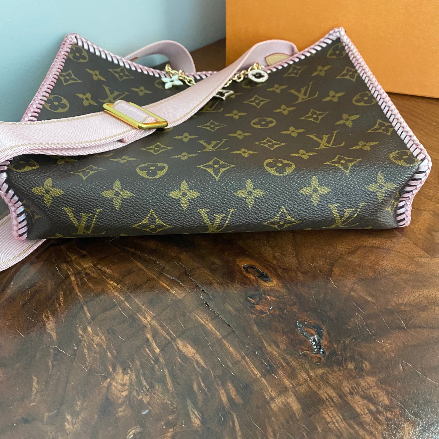 The Swan Crossbody Bag -Orvis bags Monogram in Blush Pink