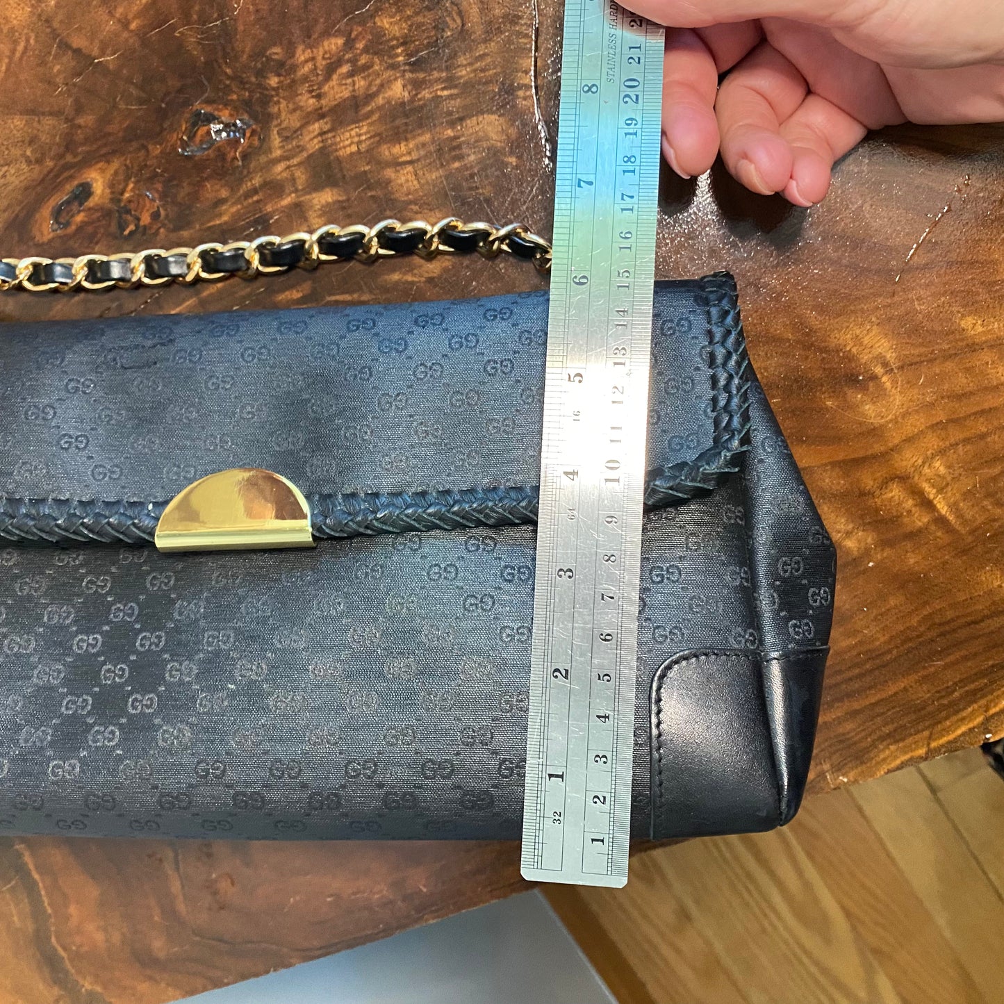 The Crane -Orvis bags Black Micro GG Shoulder/Crossbody Bag