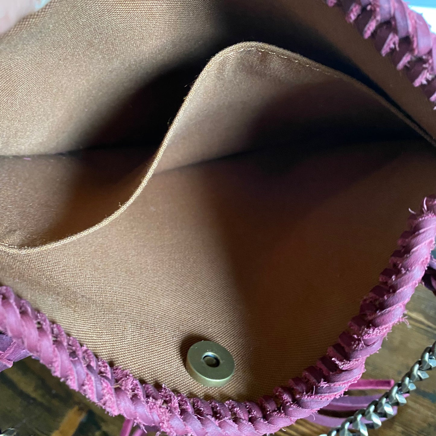 The Peacock -Orvis bags Monogram Hobo Crossbody in Violet