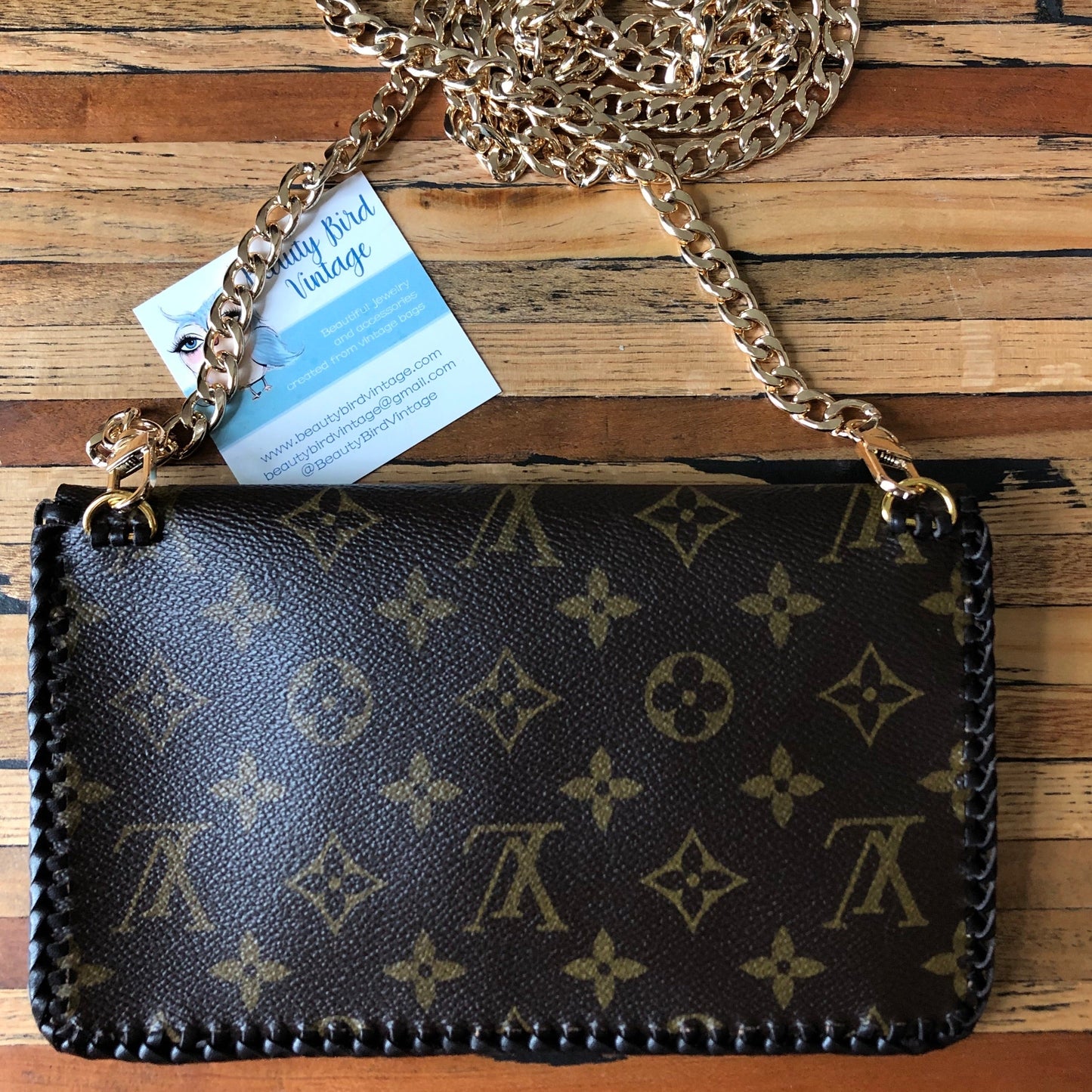 The Wren - Damier/Monogram MixOrvis bags Wristlet/Crossbody/Clutch