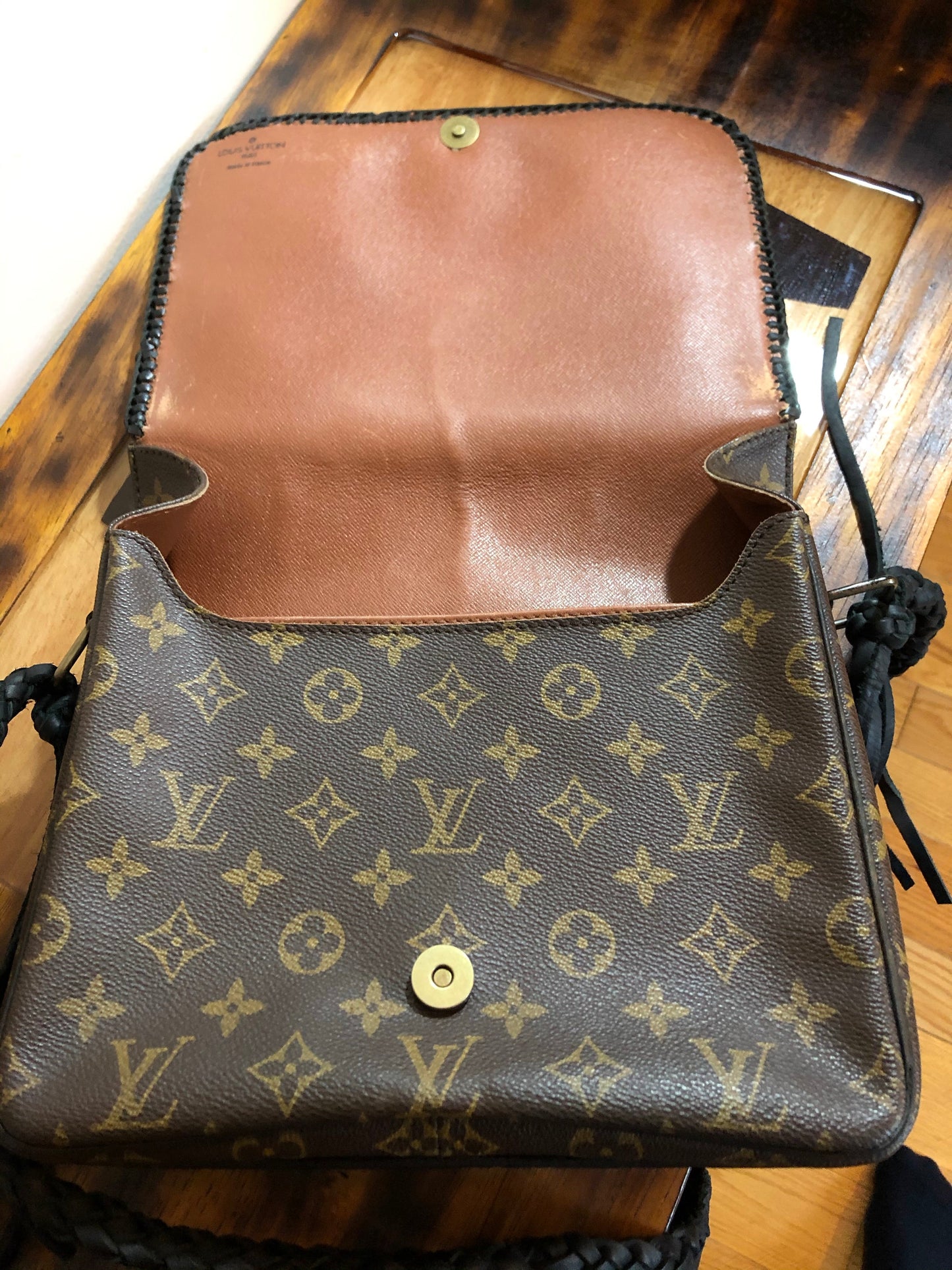 The Quail Crossbody in Black Monogram