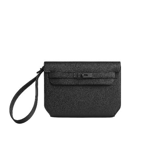 Hermes Kelly Depeches 25 Monochrome Pouch