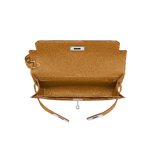 Hermes Kelly Depeche 25  Pouch Naturel Sable