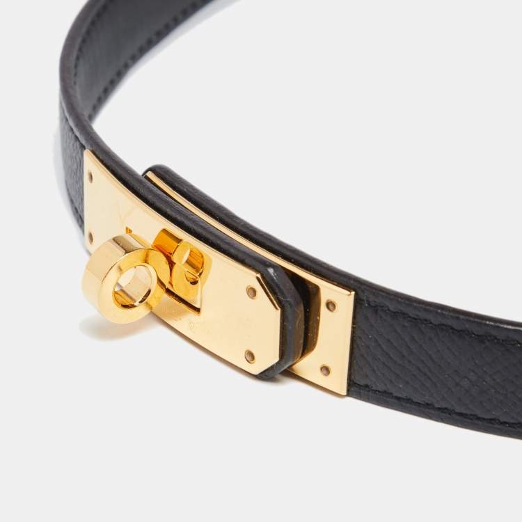 HermesKelly 18  Black Swift Black/Gold Epsom