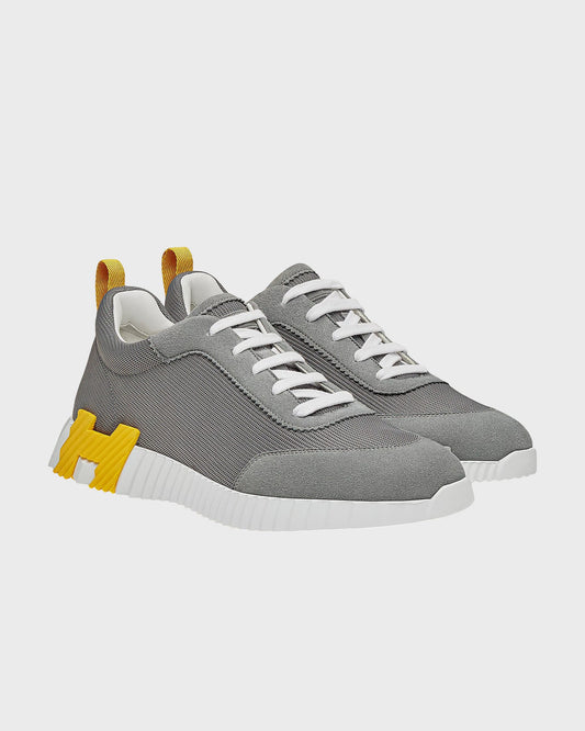 Hermes Bouncing Sneaker Gris Fumé / Jaune