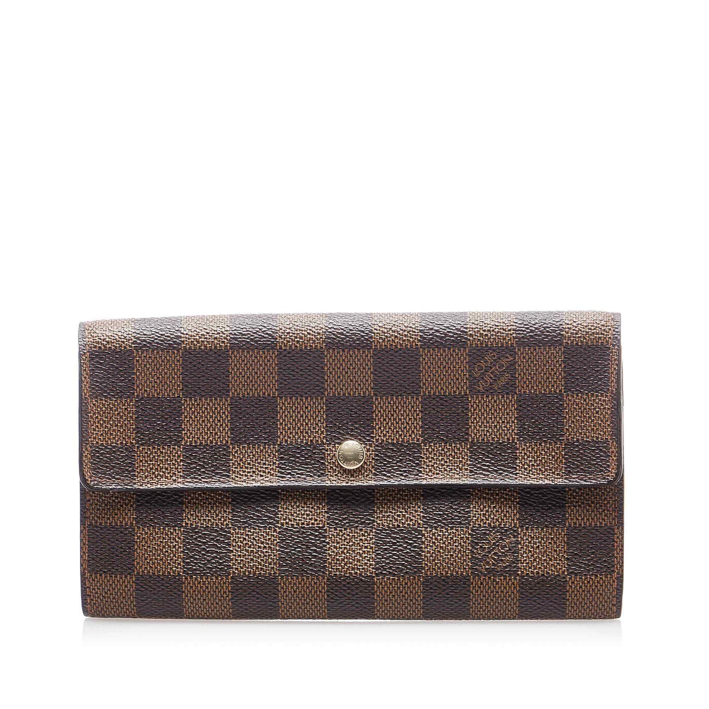 Louis Vuitton Brown Canvas Damier Ebene Sarah Wallet ()