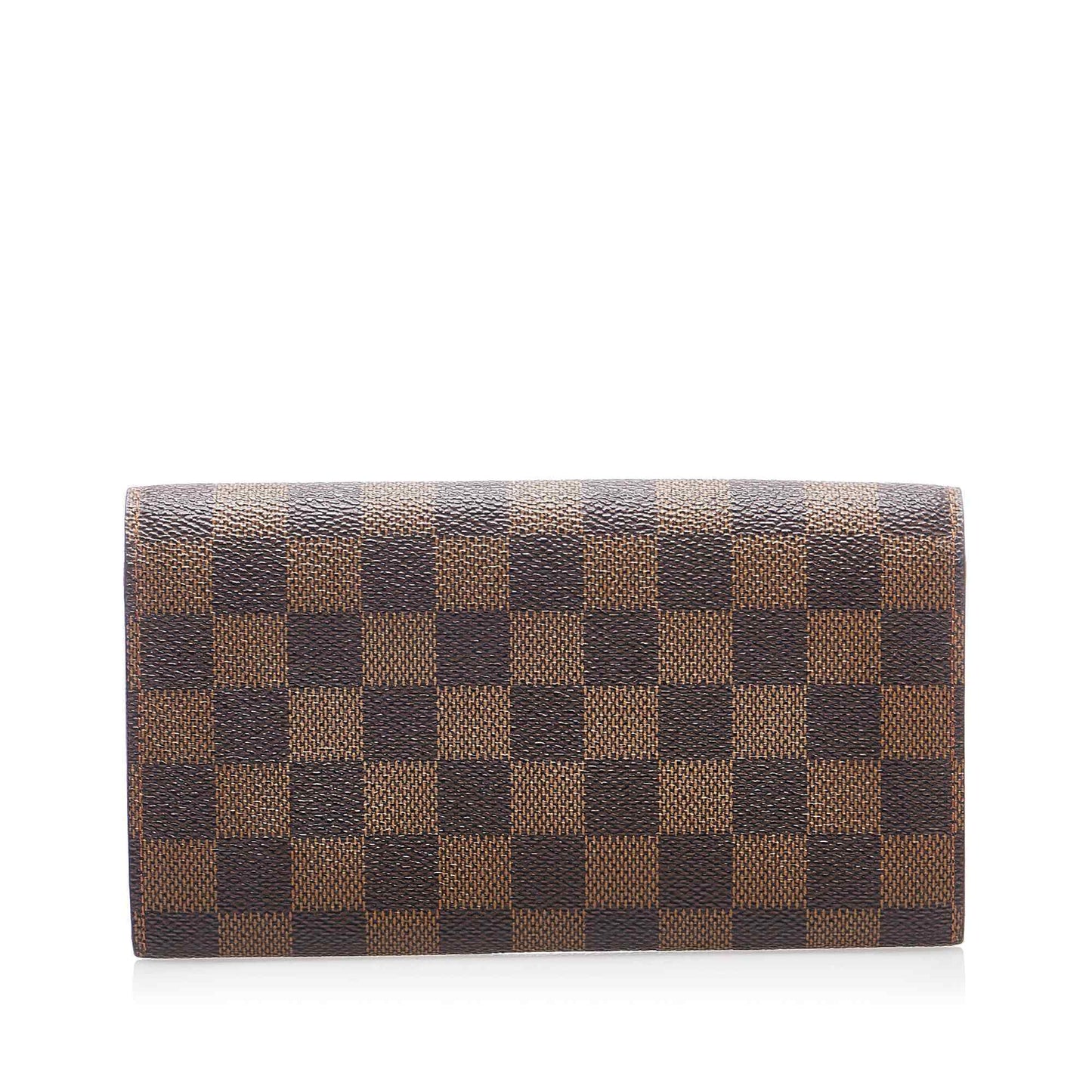 Louis Vuitton Brown Canvas Damier Ebene Sarah Wallet