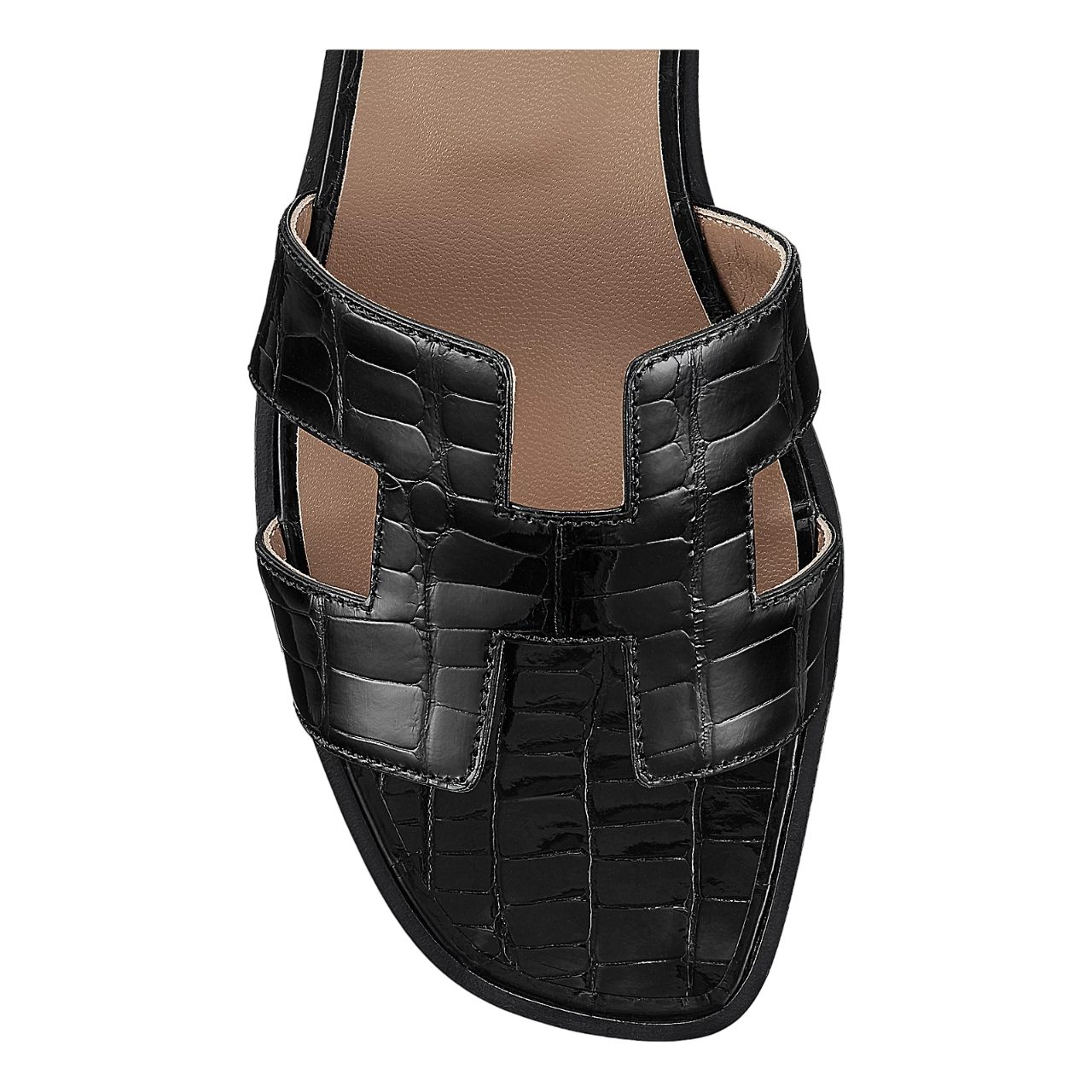 Hermes Oran Sandals Crocodile